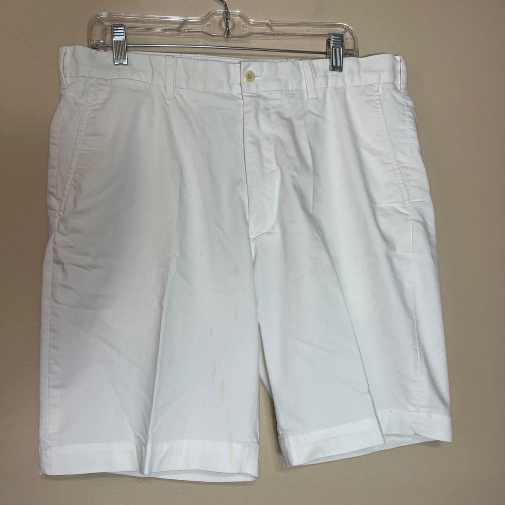 Polo Golf Ralph Lauren Mens White Classic Fit Shorts Crest Patch Size 35